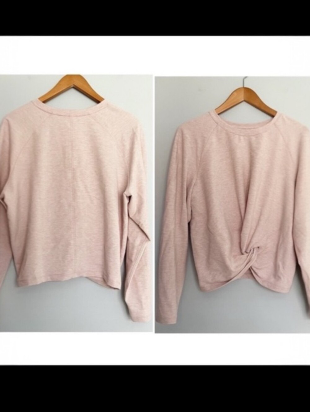 Lululemon - Long Sleeve Twist Top - Size 10 Heather Pink